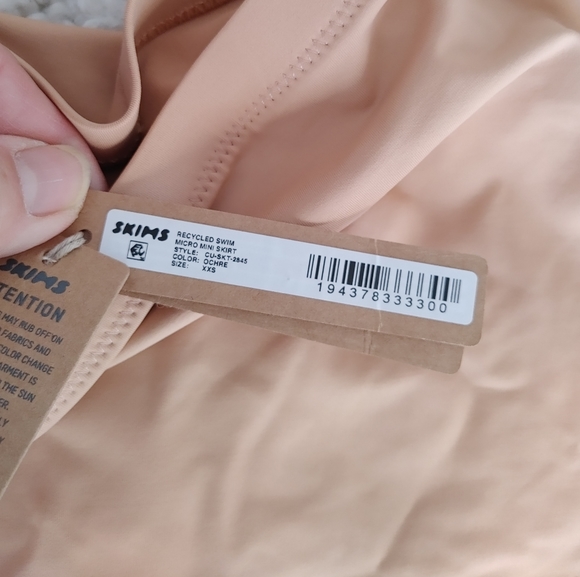 SKIMS 2 Pieces Swimming High Neck Racer Back Top & Mini Micro Swim Skirt - Picture 6 of 16